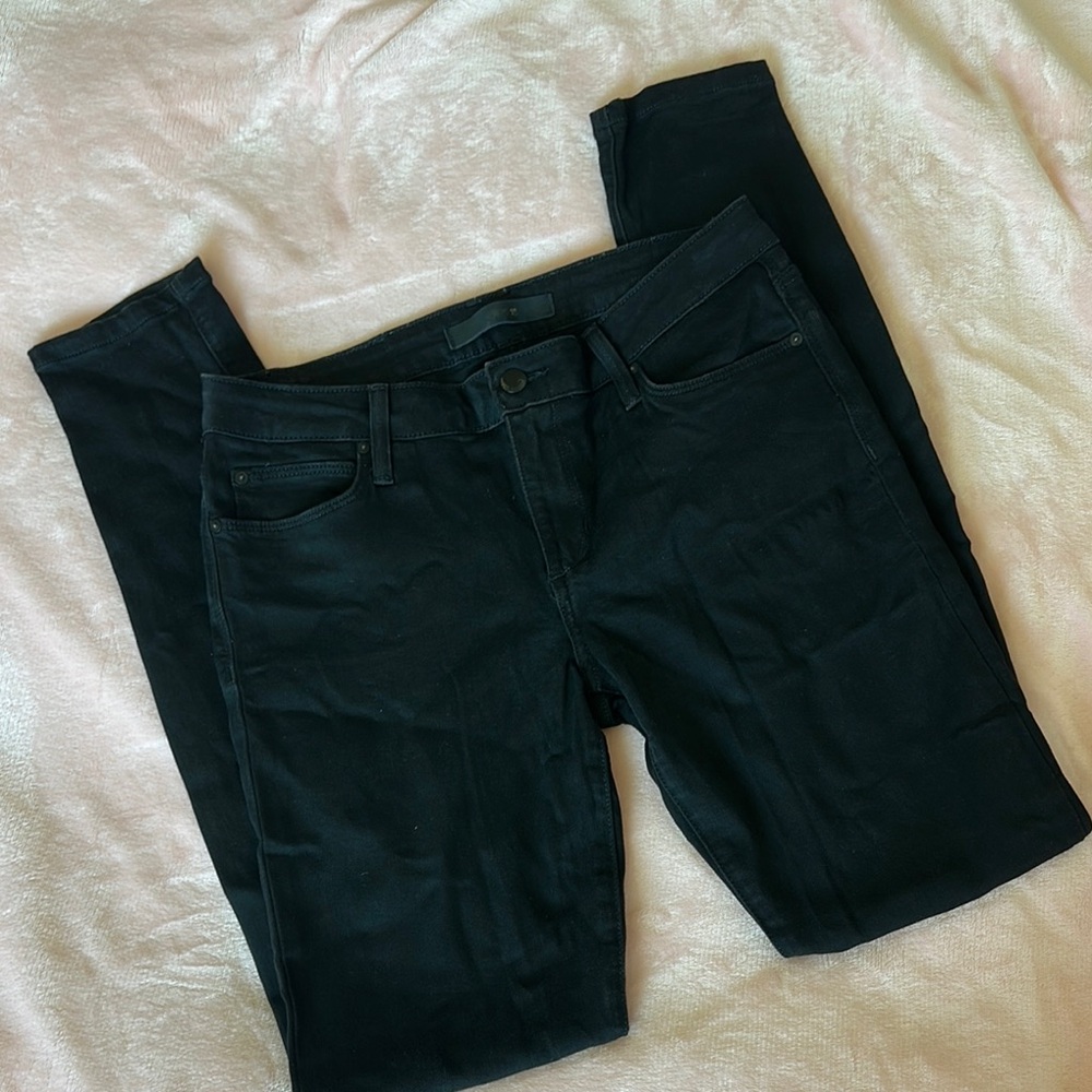 Joe's Jeans Flawless The Icon Mid Rise Skinny Black Jeans W 28